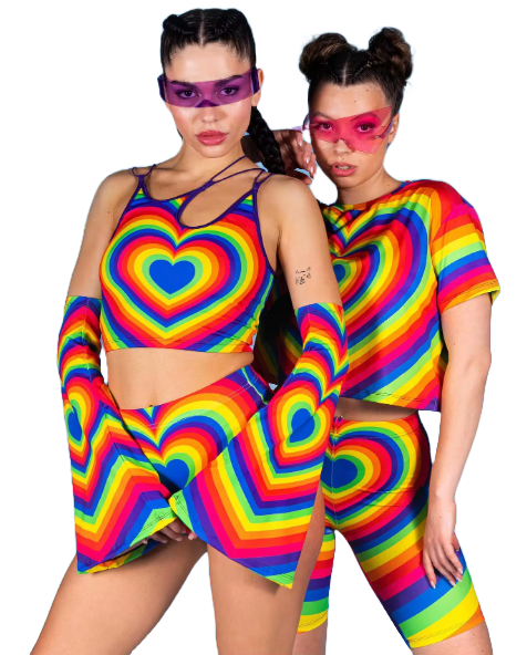 Rainbow Onesie Jumpsuit Set Pride Festival Outfit - TECHNO essentials